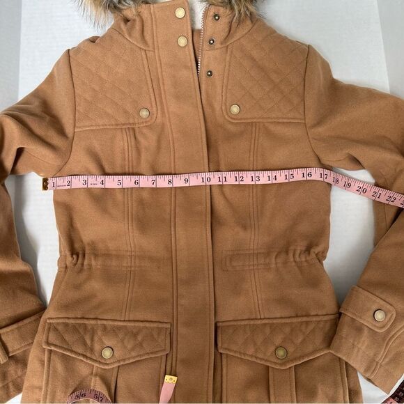 Denim & Co Anorak Jacket Sherpa Lined Hood Women | size XXS - Picture 9 of 10
